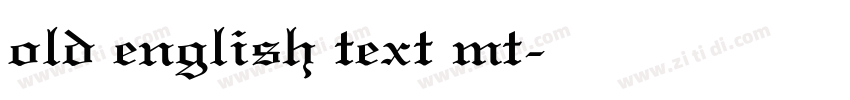 old english text mt字体转换